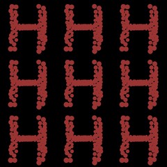 seamless background letters array -  H