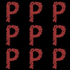 seamless background letters array -  P