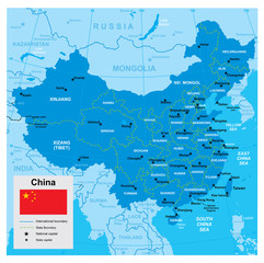  map of China vector illustration