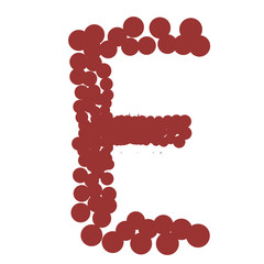 circle doodle font - E