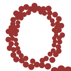 circle doodle font - Q