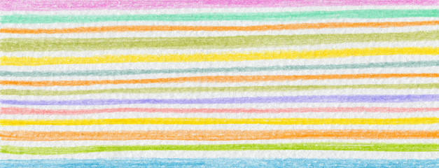 Color pencil strip line stroke. Abstract background. Horizontal long banner.