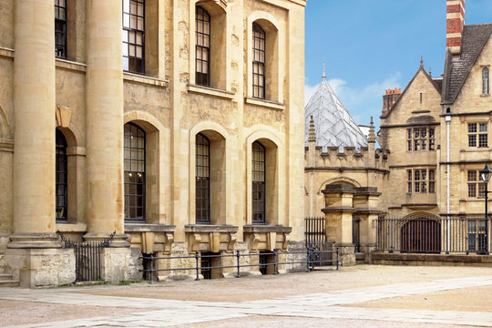 Exterior Of Hertford College Building In Oxford