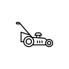 Lawn mower icon. Mower machine vector icon. Trendy Flat style for graphic design, Web site, UI. EPS10. Vector illustration