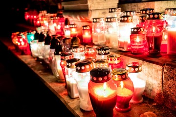 Votive Candles at All Saint's Day