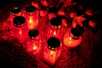 Votive Candles at All Saint's Day
