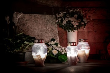 Votive Candles at All Saint's Day
