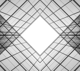 abstract of architecture of geometry at glass window.