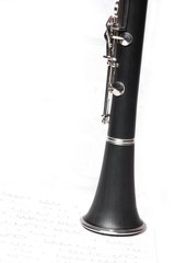 clarinet on a white background