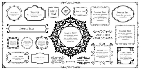 高級感のあるフレームデザイン　カードデザイン　アンティーク　ラグジュリー　ビンテージ