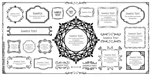 高級感のあるフレームデザイン カードデザイン アンティーク ラグジュリー ビンテージ Wall Mural Design Box