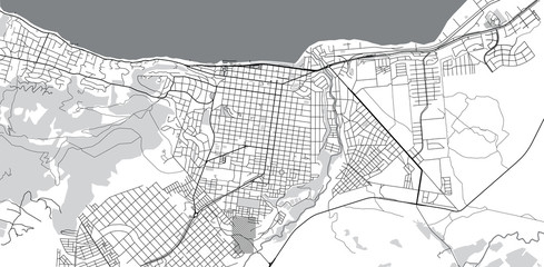 Naklejka na ściany i meble Urban vector city map of san carlos de bariloche, Argentina