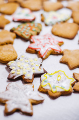 delicious handmade ginger cakes on grey paper