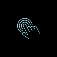 Clicking finger, hand click icon design
