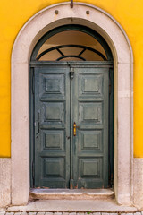 Old blue rustic door