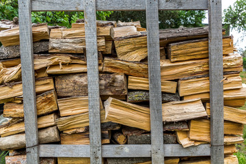 Pile of chopped woods