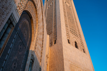 low angle view of Hassan ii mosque against sky - Casablanca, Morocco