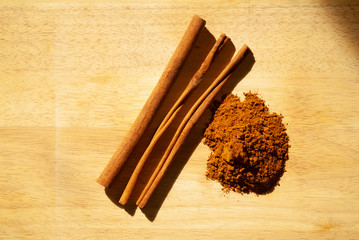 CINNAMON STICKS AND CINNAMON SPICE