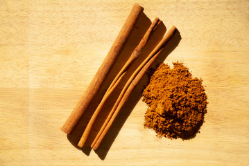 CINNAMON STICKS AND CINNAMON SPICE