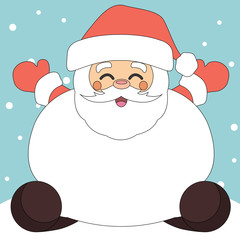 Merry Christmas card from Santa Claus for dedication vector