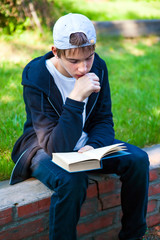 Teenager with a Book