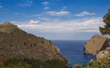 Seascape in Mallorca. The Mediterranean.