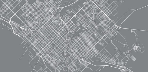Urban vector city map of Bahia Blanca, Argentina