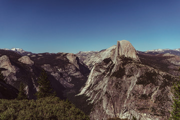 Overview on Yosemite National Park from Glacier Point