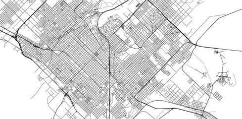 Urban vector city map of Bahia Blanca, Argentina