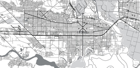 Urban vector city map of neuquen, Argentina