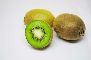 Fresh kiwi on a white background, fresh fruits