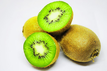 Fresh kiwi on a white background, fresh fruits