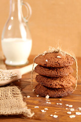 Oatmeal cookies with milk