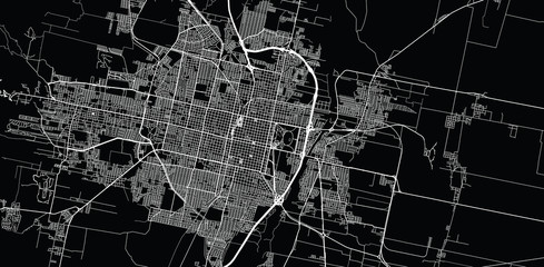 Urban vector city map of San Miguel de Tucuman, Argentina