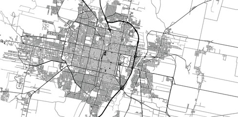 Fototapeta na wymiar Urban vector city map of San Miguel de Tucuman, Argentina