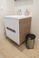 Modern bathroom in luxury apartment