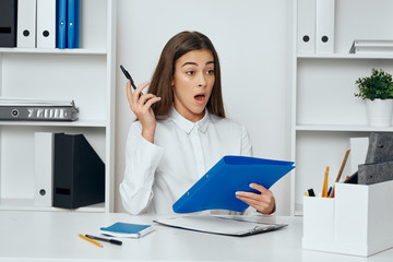 young woman in office