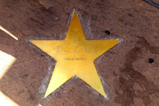 Star of Clarc Gable  on sidewalk in Phoenix, Arizona.