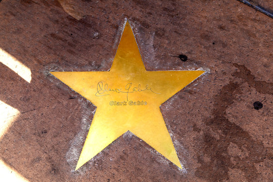 Star of Clarc Gable  on sidewalk in Phoenix, Arizona.