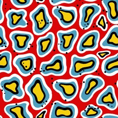 Hand drawn abstract vector seamless pattern. Great for fabric, textile, wrapping paper. Vector Illustration. 