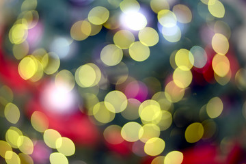 Abstract background lights and christmas toys