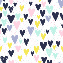 Seamless pattern with hearts
