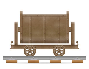 mining trolley cart vector illustration