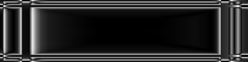 Fototapeta premium Digital art, panoramic abstract 3D objects, Germany