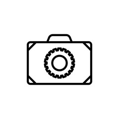 Briefcase Vector illustration. Seo & Web design element Line Icon.