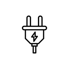 Power Plug Vector illustration. Seo & Web design element Line Icon.