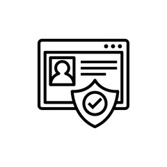 Web Security Vector illustration. Seo & Web design element Line Icon.