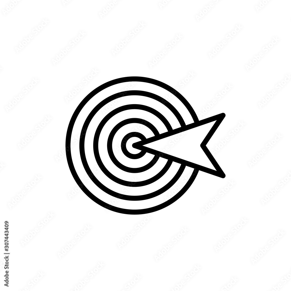 Poster target vector illustration. seo & web design element line icon.