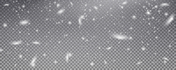 Snow background overlay. Realistic snow. Winter Christmas and New Year snow decoration