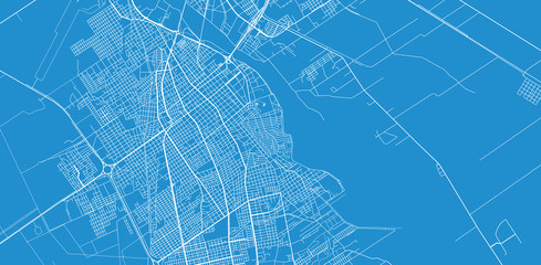 Urban vector city map of Santiago del Estero, Argentina